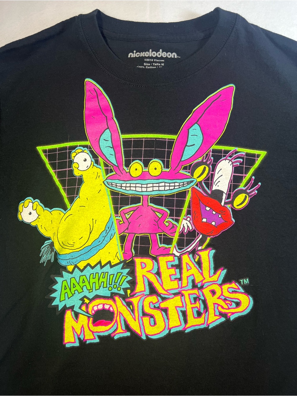 AAAHH!!!! Nickelodeon Real Monsters Men’s Graphic Tee Short Sleeve 90’s Cartoon